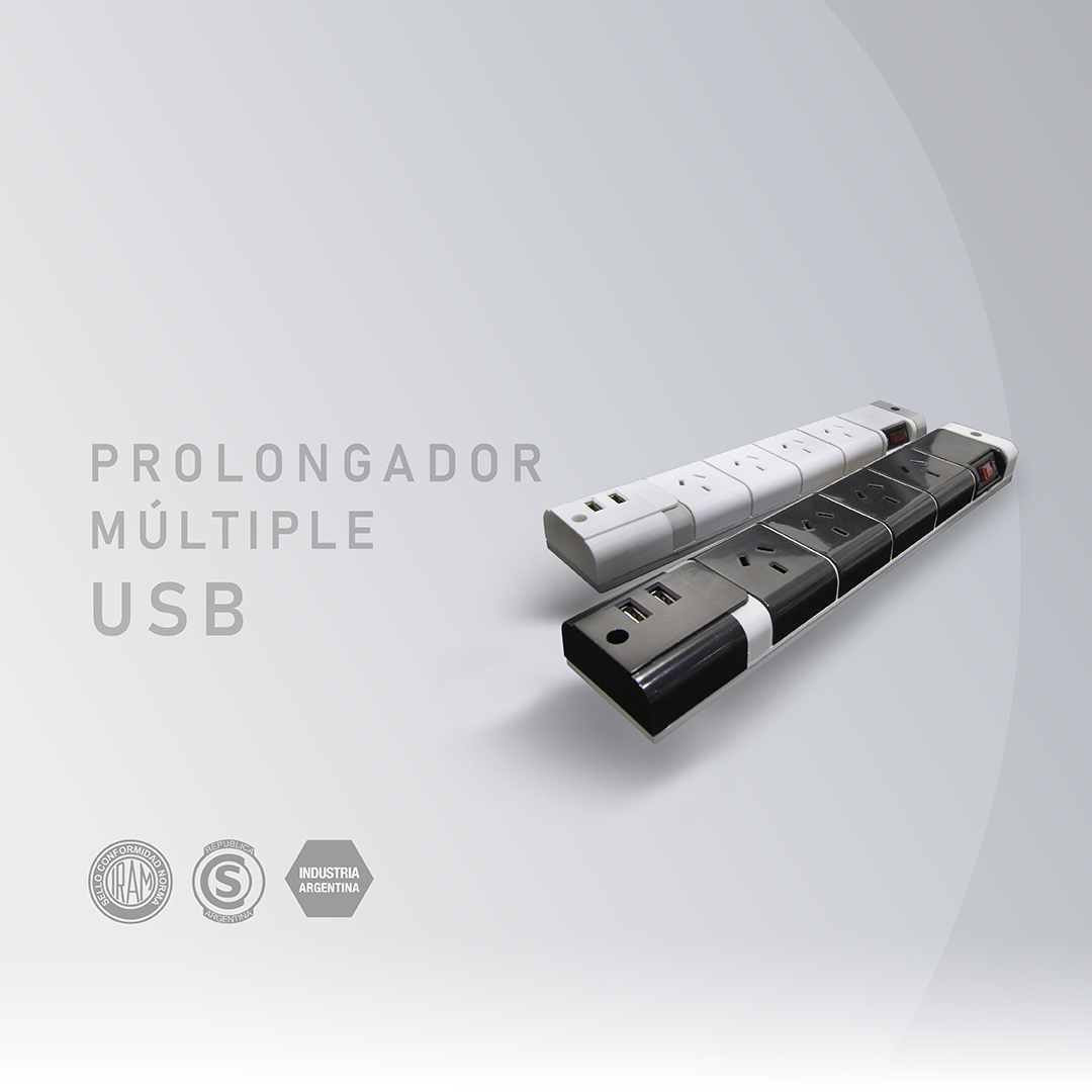 Slider 1200x600 - 1080x1080 Prolongador Múltiple USB